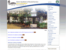 Tablet Screenshot of karve-institute.org